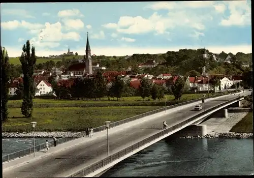 Ak Dingolfing in Niederbayern, Isarbrücke