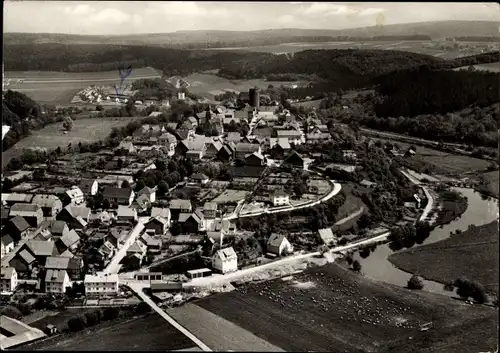 Ak Trendelburg in Nordhessen, Fliegeraufnahme