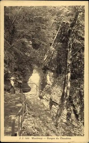 Postkarte Montreux Kanton Waadt Schweiz, Gorges du Chaudron