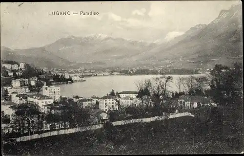 Ak Paradiso Lugano Kanton Tessin, Gesamtansicht