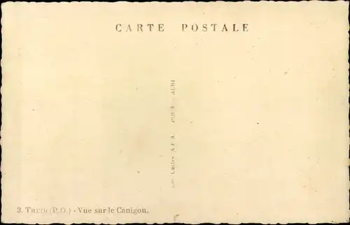 Ak Thuir Pyrénées-Orientales, Vue sur le Canigou