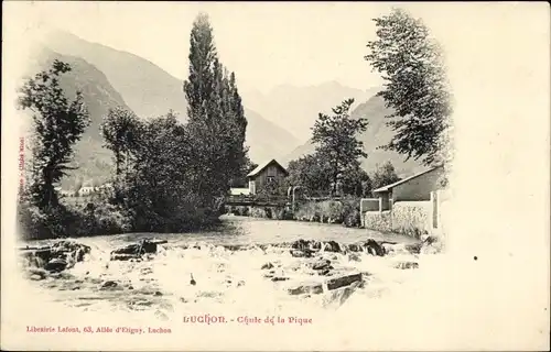 Ak Luchon Haute Garonne, Chute de la Pique