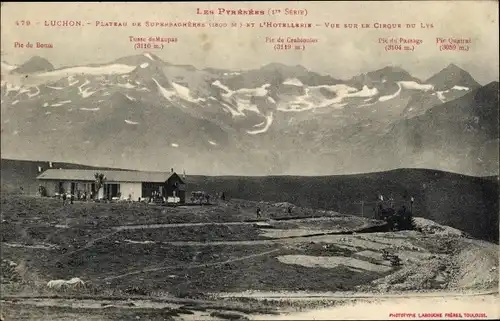 Ak Luchon Haute Garonne, Pic de Boum, Tusse de Maupas, Pic de Crabioules, Pic du Passage