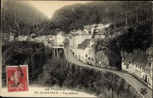 Ak Luz Saint Sauveur Hautes Pyrénées, Gesamtansicht