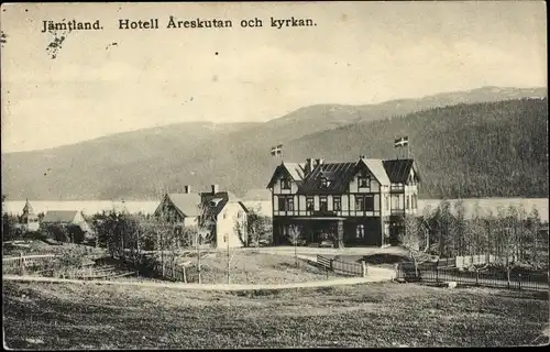 Ak Jämtland Schweden, Hotell Areskutan och kyrkan