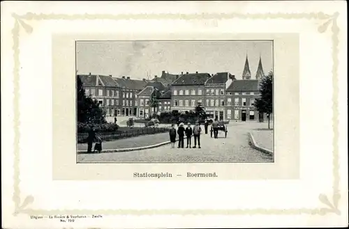 Ak Roermond Limburg Niederlande, Stationsplein