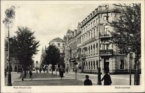 Ak Wijk Maastricht Limburg Niederlande, Stationstraat, Grand Hotel Willems