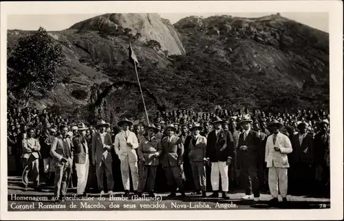 Ak Bimbe Huambo Angola, Homenagem ao pacificador, Coronel Romeiras de Macedo