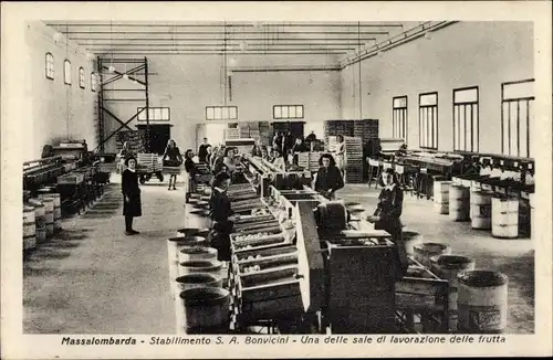 Ak Massa Lombarda Emilia Romagna, Stabilimento S. A. Bonvicini, Lavorazione della frutta