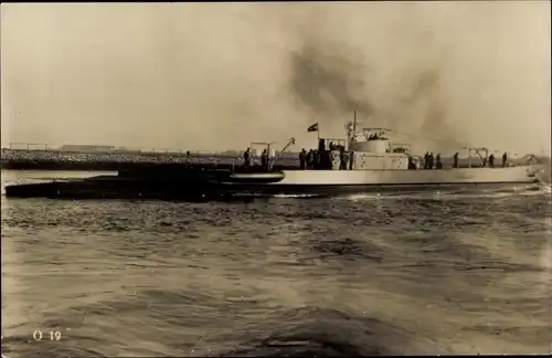 Foto Ak Niederländisches U Boot, O 19
