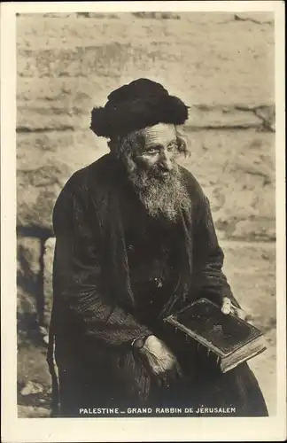 Judaika Ak Jerusalem Israel, Rabbiner, Portrait