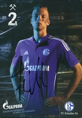 Ak Fußballspieler Marvin Friedrich, FC Schalke 04, Portrait, Autogramm