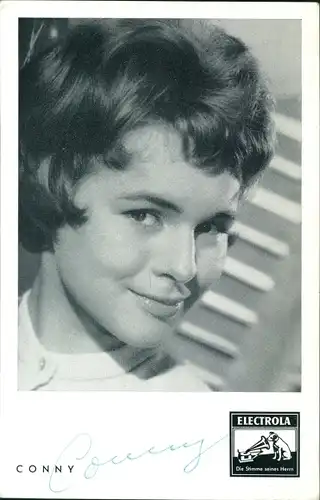 Ak Sängerin Conny, Electrola Schallplatten