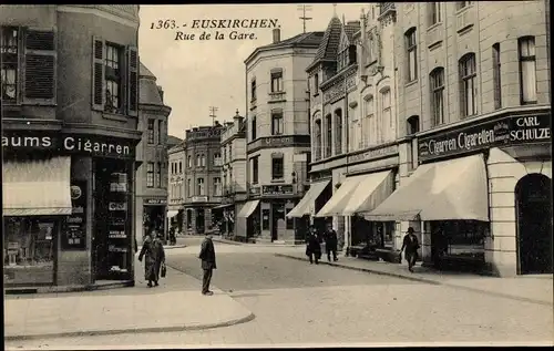 Ak Euskirchen in Nordrhein Westfalen, Rue de la Gare, Zigarrenladen