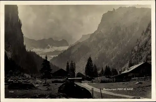 Ak Pont de Nant Bex Kanton Waadt, Restaurant du Pont de Nant, F. Ravy