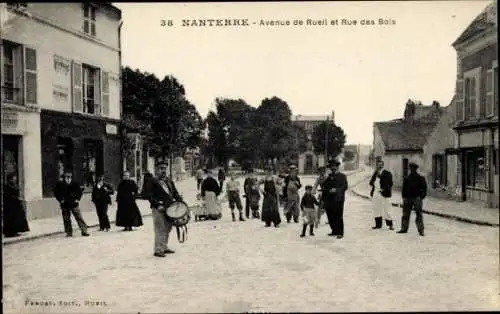 Ak Nanterre Hauts de Seine, Avenue de Rueil, Rue des Bois