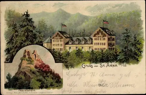 Litho Weiler Willer sur Thur Alsace Haut Rhin, Freundstein, St. Anna