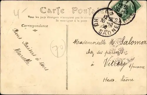 Ak Gy Haute Saône, Krankenhaus, Gendarmerie