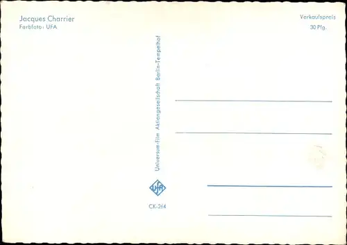 Ak Schauspieler Jacques Charrier, Portrait