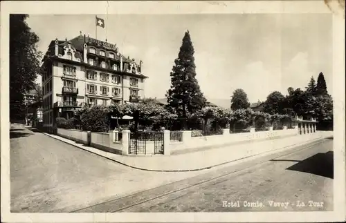 Ak Vevey la Tour Kanton Waadt, Hotel Comte