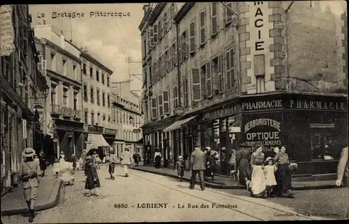 Ak Lorient Morbihan, Rue des Fontaines