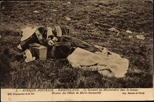 Ak Lesotho, Le Sommeil des Missionaires dans la brousse, Missions des Oblats de Marie Immaculée