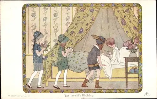 Künstler Ak Willebeek Le Mair, H., The Invalid's Birthday, The Children's Corner