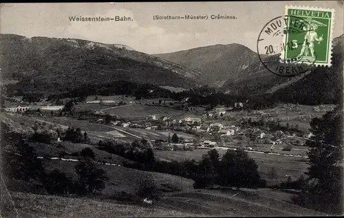 Ak Oberdorf Kanton Solothurn, Weissenstein-Bahn, Solothurn-Münster Cremines, Panorama