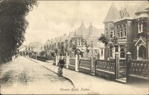 Ak Sutton London England, Cheam Road
