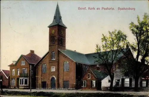 Ak Spakenburg Utrecht Niederlande, Kirche, Pastorat