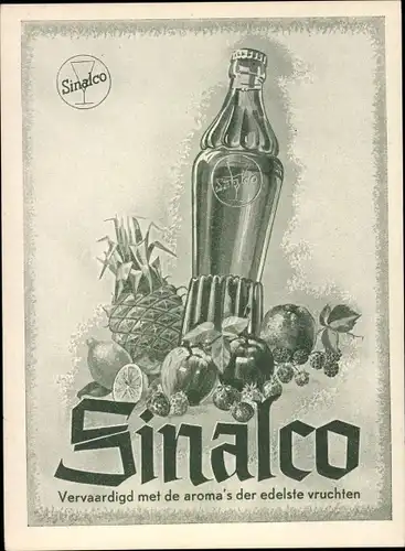 Künstler Ak Sinalco, produit des aromes de fruits délicieux, Limonade, Reklame