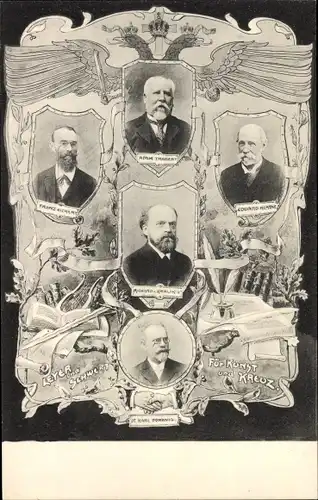 Ak Wien, Der Gralbund, katholischer Dichterkreis, Karl Domanig, Franz Eichert, Eduard Hiatky