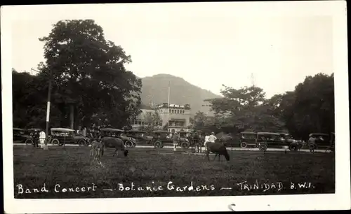 Foto Ak Trinidad, Botanischer Garten, Konzert, Autos