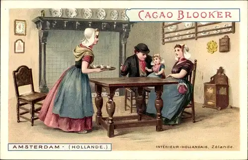Ak Zeeland Niederlande, Cacao Blooker, Niederländische Volkstrachten