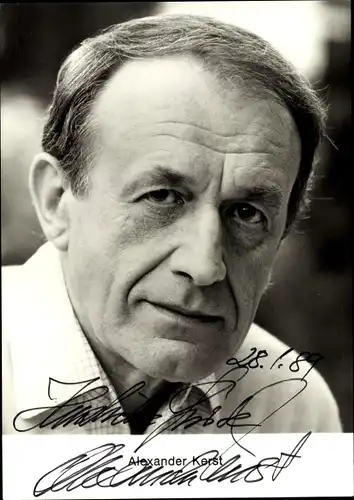 Ak Schauspieler Alexander Kerst, Portrait, Autogramm