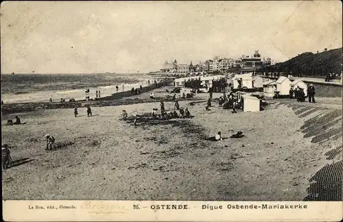 Ak Mariakerke Ostende Westflandern, Strand