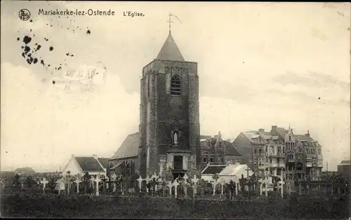 Ak Mariakerke Ostende Westflandern, Kirche