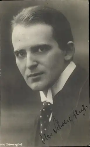 Foto Ak Schauspieler Olav Schoenpflug, Portrait, Autogramm