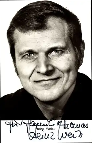 Ak Schauspieler Heinz Weiss, Portrait, Autogramm