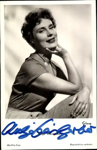 Ak Schauspielerin Antje Weisgerber, Portrait, Autogramm