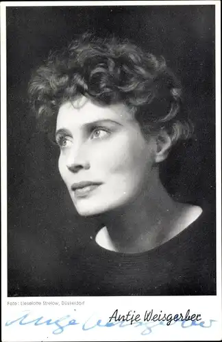 Ak Schauspielerin Antje Weisgerber, Portrait, Autogramm