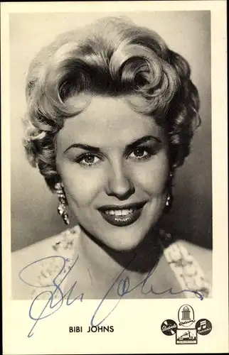Ak Schauspielerin Bibi Johns, Portrait, Autogramm