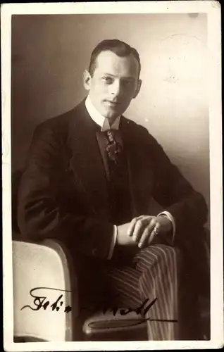 Foto Ak Schauspieler Fellix Kroll, Portrait, Autogramm