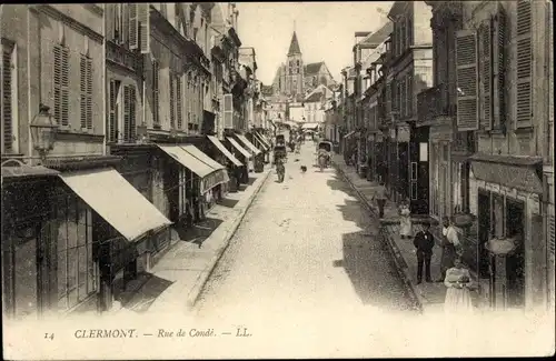 Ak Clermont Oise, Rue de Condé