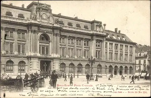 Ak Bruxelles Brüssel, Poste Centrale