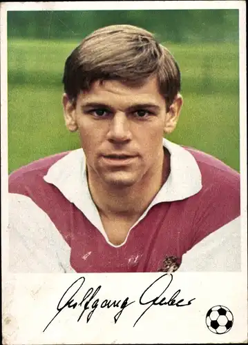 Ak Fußballspieler Wolfgang Weber vom 1. FC Köln, Knorr, Portrait