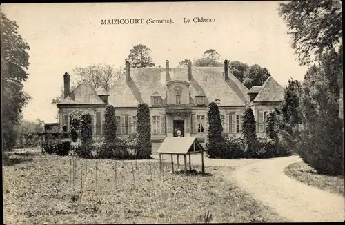 Ak Maizicourt Somme, Schloss