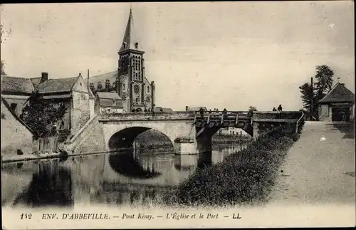 Ak Pont Rémy Somme, Kirche, Hafen