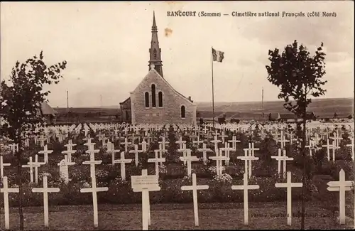 Ak Rancourt Somme, Französischer Nationalfriedhof