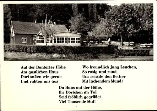 Gedicht Ak Bantorf Barsinghausen Deister, Waldschänke Bantorfer Höhe, W. Claus